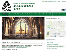 Tablet Screenshot of emmausparish.org
